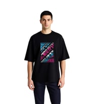 Erkek Oversize Tişört Brooklyn Retro Otomobil Garaj Baskılı Renkli Grafik Desenli Rahat Kesim Günlük