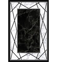 Eliana Home Baskılı, Yıkanabilir Kaymaz Taban Salon Halısı LNA1299 100x150 cm (Siyah)