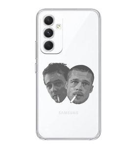 Samsung Galaxy A55 Uyumlu Fight Club Desenli Şeffaf Telefon Kılıfı