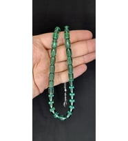 ATEŞ KEHRİBAR TESBİH YEŞİL RENK KAPSÜL KESİM T-379 (Çok Renkli)