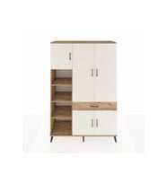 Hyperion Dolap 8 Raflı Tek Çekmeceli 5 Kapaklı 132x44x195 Çam-Aytaşı/Çam