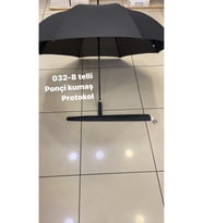 Protokol Şemsiye Ponçi Kumaş ( 8 Telli ) (Siyah)