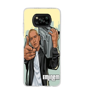 Poco X3 PRO / X3 NFC Uyumlu Eminem Tasarımlı Şeffaf Telefon Kılıfı