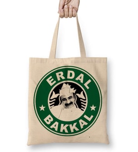 Çay Erdal Bakkalda İçilir Erdal Bakkal Bez Çanta Uzun Saplı