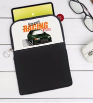 BK Gift Street Racing Tasarımlı Taşınabilir Koruyucu Tablet Kılıfı & Organizer Çanta - Siyah-1