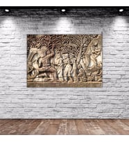 BK Home Duvar Oyma Tasarımlı Kanvas Tablo 70x100cm-6
