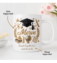 Kişiye Özel Mezuniyet Temalı Kupa Bardak