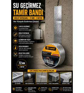 3 Lü Set Güçlü Yapışkanlı Su Yalıtım Bandı 72 MM 2 Metre
