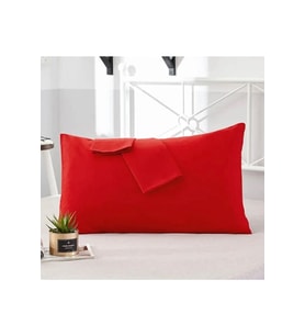 Pamuk Kumaş Kapaklı Yastık Kılıfı (2 ADET) 50 X 70 Cm (Kırmızı)