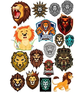 Aslanlar Lions Sticker Set-1 15 Parça Telefon, Tablet, Defter, Laptop Sticker