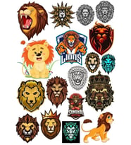 Aslanlar Lions Sticker Set-1 15 Parça Telefon, Tablet, Defter, Laptop Sticker