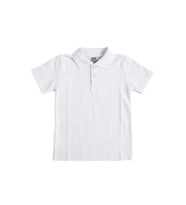 Beyaz Kısa Kol Düz Renk Yakalı 6-17 Yaş Çocuk Okul Lakos Tişört Polo Yaka T-shirt