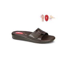 Ceyo 9200-12 Topuk Jelli Anatomik Taban Kadın Terlik Kahve 36-40 (Kahverengi)