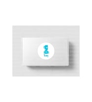 1 Yaş Etiketi Mavi Beyaz Puanlı Bir Yaş Yuvarlak Mat Çıkartma Cute Round Sticker 4 Cm (45 Adet)