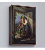 Çerçeveli Carl Friedrich Moritz Müller Dresden 1807-1865 Münih, Andreas Hofer Vedası Tablosu (Altın)