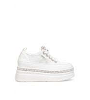 Elit HML2010 Kadın Taşlı Klasik Sneaker Beyaz