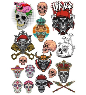 Kurukafa Sticker Set-1 13 Parça Telefon, Tablet, Defter, Laptop Sticker