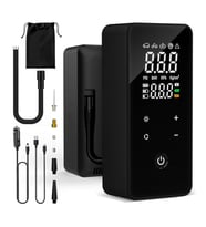 150 PSI Taşınabilir Şarjlı Hava Pompası – Dijital Ekranlı, Led Işıklı, 6000 mAh Batarya, Powerbank WR-OA-1001, one size