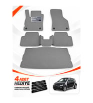 SMART FORFOUR (2004-2006) Uyumlu EVA Oto Paspas Bagaj Paspası Dahil Açık Gri