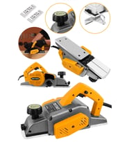 Steiner Alman 4200 W Bakır Sargı Metal Şanzıman Motor Korumalı Çift Bıçaklı Planya Rende Makinesi + 2 Bıçak Sarı
