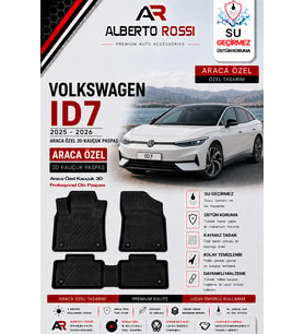 VOLKSWAGEN ID7 2025 - 2026 Araca Özel Kauçuk 3D Profesyonel Oto Paspası