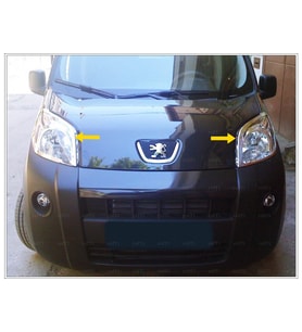 Peugeot Bipper Krom Far Çerçeve 2 parça 2008 üzeri Paslanmaz Çelik