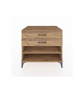Kronos Şifonyer Tek Raflı 2 Çekmeceli 88x59x80 Çam-Çam