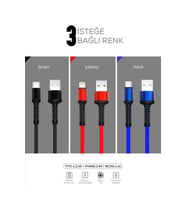 Zore LS63 Lightning Usb Kablo (Kırmızı)