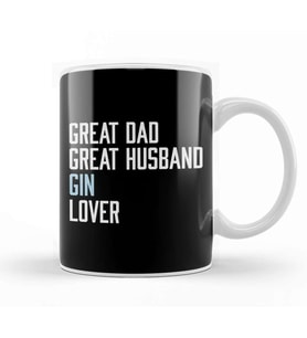 Great Dad Great Husband Gin Lover Kupa Bardak Porselen