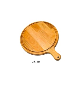 28cm Saplı Ahşap Pizza Kesim Sunum Tabağı Lbsplpz28