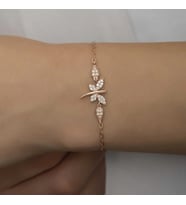 pilelistore ​925 Ayar Gümüş Rose Yusufçuk Kadın Bileklik