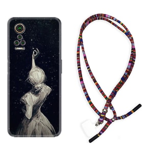 General Mobile GM 21 Pro GM 22 Pro Plus Kılıf Boyun Asklı Rasta Silikon Star Woman 1332