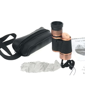 6X24 Baıgısh, Askeri Tarzi Pirinç Deri Kaplamalı, Deri Çantalı Monocular Dürbün Princ ( Lisinya )