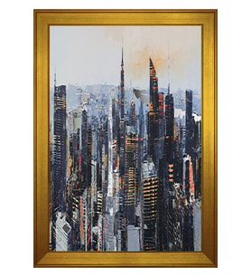Manzara Temalı Kanvas Tablo 50 x 70 cm Gold Çerçeve