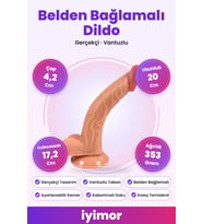 20 Cm Kavisli Realistik Dokulu Ten Rengi Belden Bağlamalı Vantuzlu Dildo Penis – iyimor