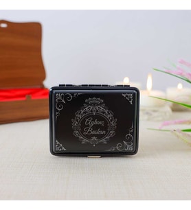 Ahşap Kutulu Vintage Tasarımlı İsme Özel Sigara Tabakası