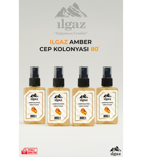 Ilgaz Amber Sprey Kolonya Cep Boy Elegance Series 4'lü Eko Paket - 4x50 ml