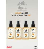 Ilgaz Amber Sprey Kolonya Cep Boy Elegance Series 4'lü Eko Paket - 4x50 ml