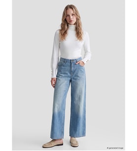 LCW Jeans İndigo Wideleg Kadın Jean Pantolon