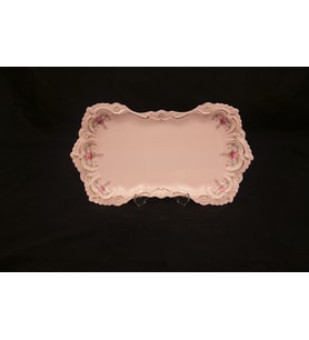 epiag PEMBE PORSELEN TEPSI 33 cm EL YAPIMI İTHAL PORSELEN TEPSİ