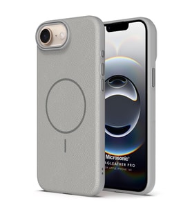 Microsonic Apple iPhone 16e Kılıf MagLeather Pro Gri (Gri)