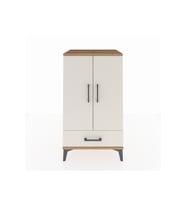 Hyperion Komodin 3 Raflı Tek Çekmeceli 2 Kapaklı 60x44x106 Çam-Aytaşı