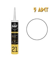 Selsil Silikonize Mastik BEYAZ 500 gr. - 5 Adet