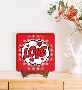 BK Gift Pop Art Tasarımlı Ahşap Standlı Puzzle Çerçeve-11