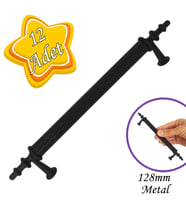 12 Adet Erciyes kulp Siyah 128 mm Kulp Mobilya Mutfak Dolabı Çekmece Dolap Kapak Kulpu Kulbu Metal Kulpları
