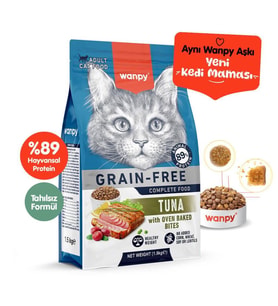 Wanpy Tahılsız Ton Balıklı Yetişkin Kedi Maması 1,5 kg