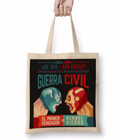 Lucha Libre Cap Ve Iron Man Bez Çanta Uzun Saplı