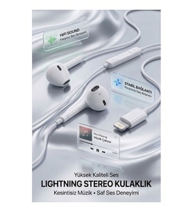 Lightning Bağlantı Mikrofonlu Kulaklık IP70