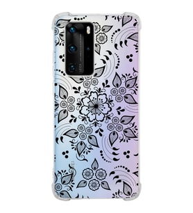 Huawei P40 Pro  Köşe Korumalı Antişok Kapak Nostalji Desen Tasarımlı Şeffaf  Kılıf