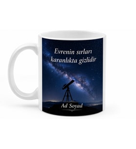 Astrofotoğrafi Yapanlara Samanyolu Teleskop Uzay Derinliği Kupa Bardak Hediye
